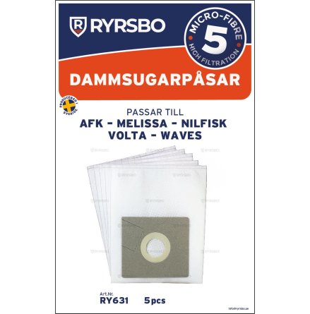 Dammsugarpåse RY631