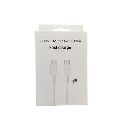 Laddkabel 0,5M, Typ-C till Typ-C