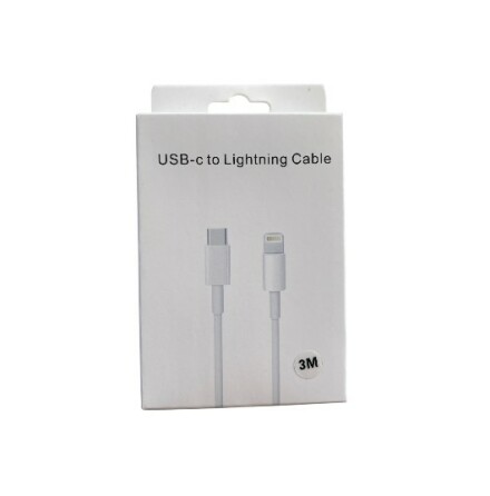 Laddkabel 3M, USB-C till Lightning