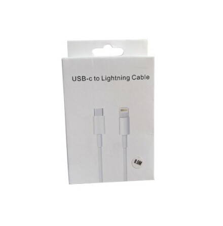 Laddkabel 0,5M, USB-C till Lightning 