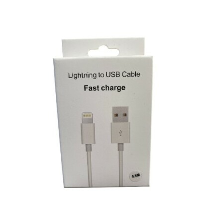Laddkabel 0,5M, Lightning till USB